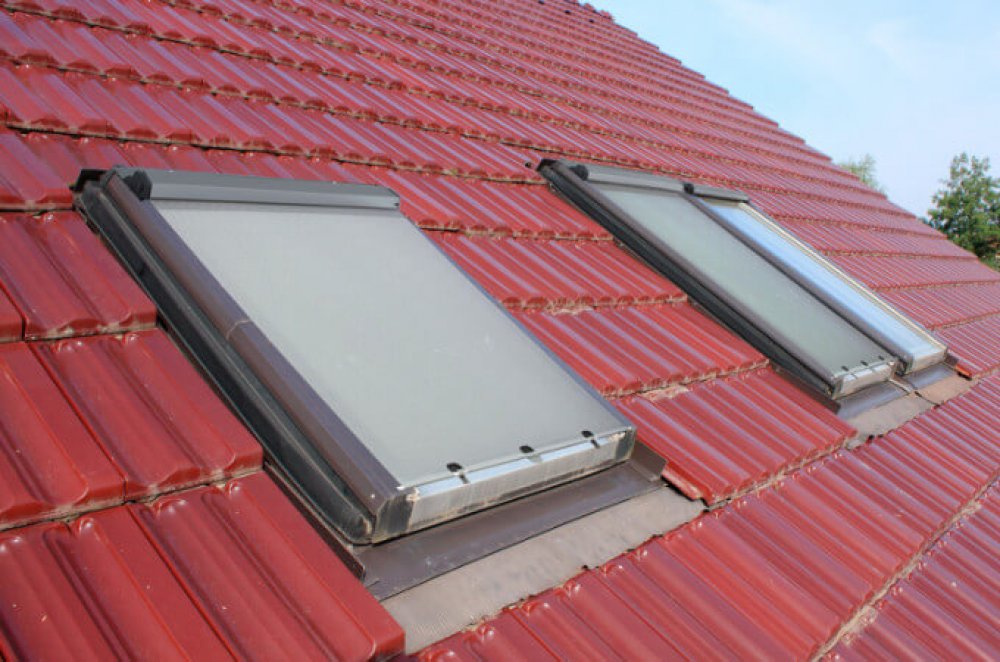 Exterior roller blinds for skylights